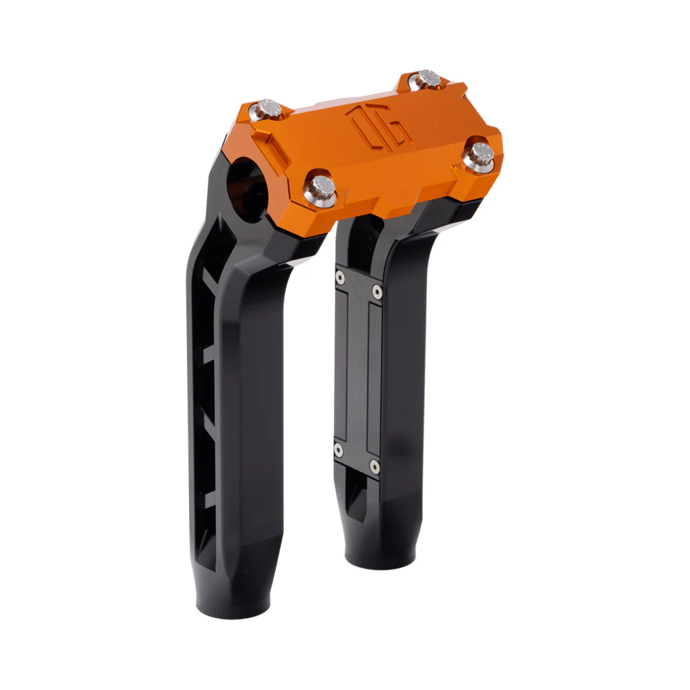 OG Performance 8.5" Pull Back Risers Risers Original Garage Moto OG Performance Top Clamp Black Orange