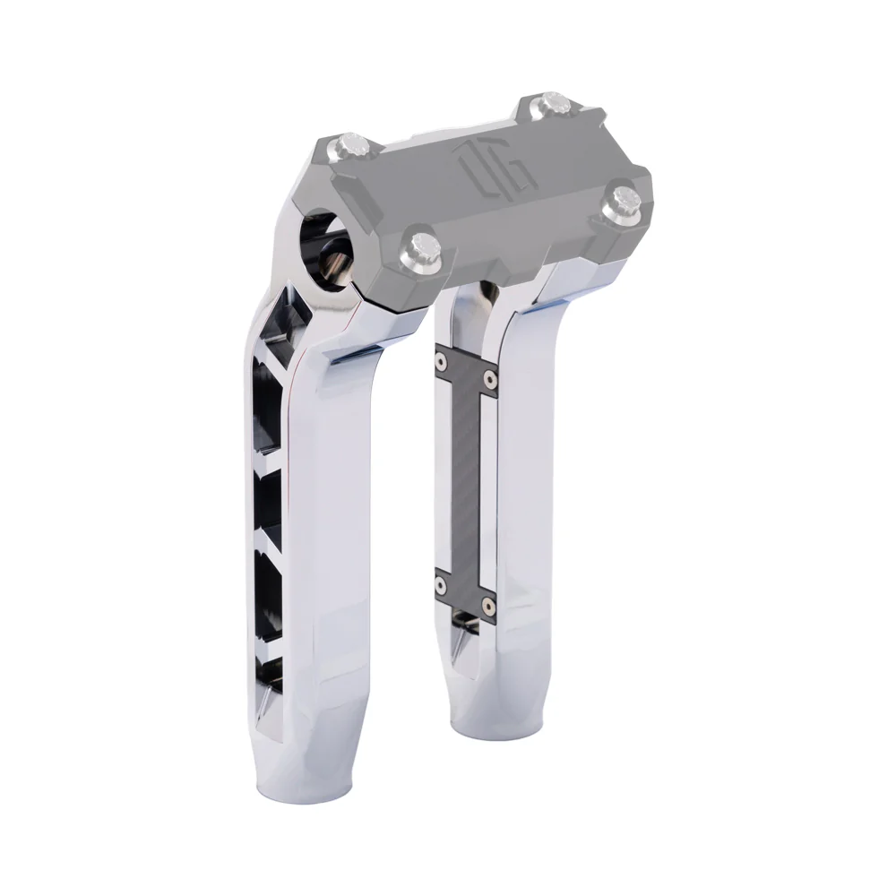OG 8.5" Pull Back Riser Legs Risers Original Garage Moto Chrome