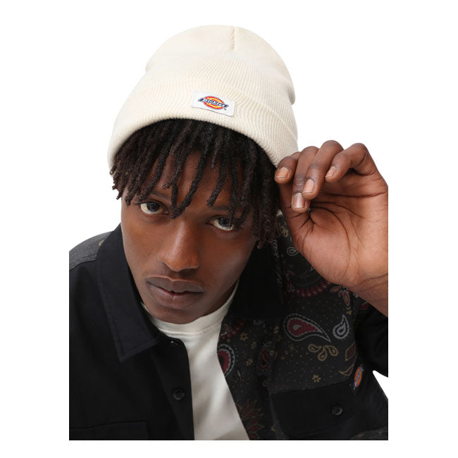 Gibsland Beanie, Ecru Headwear Dickies