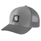Twill Mesh Back Logo Patch Cap, Asphalt Headwear Carhartt