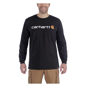 Logo Graphic Long Sleeve, Black T-Shirt Carhartt