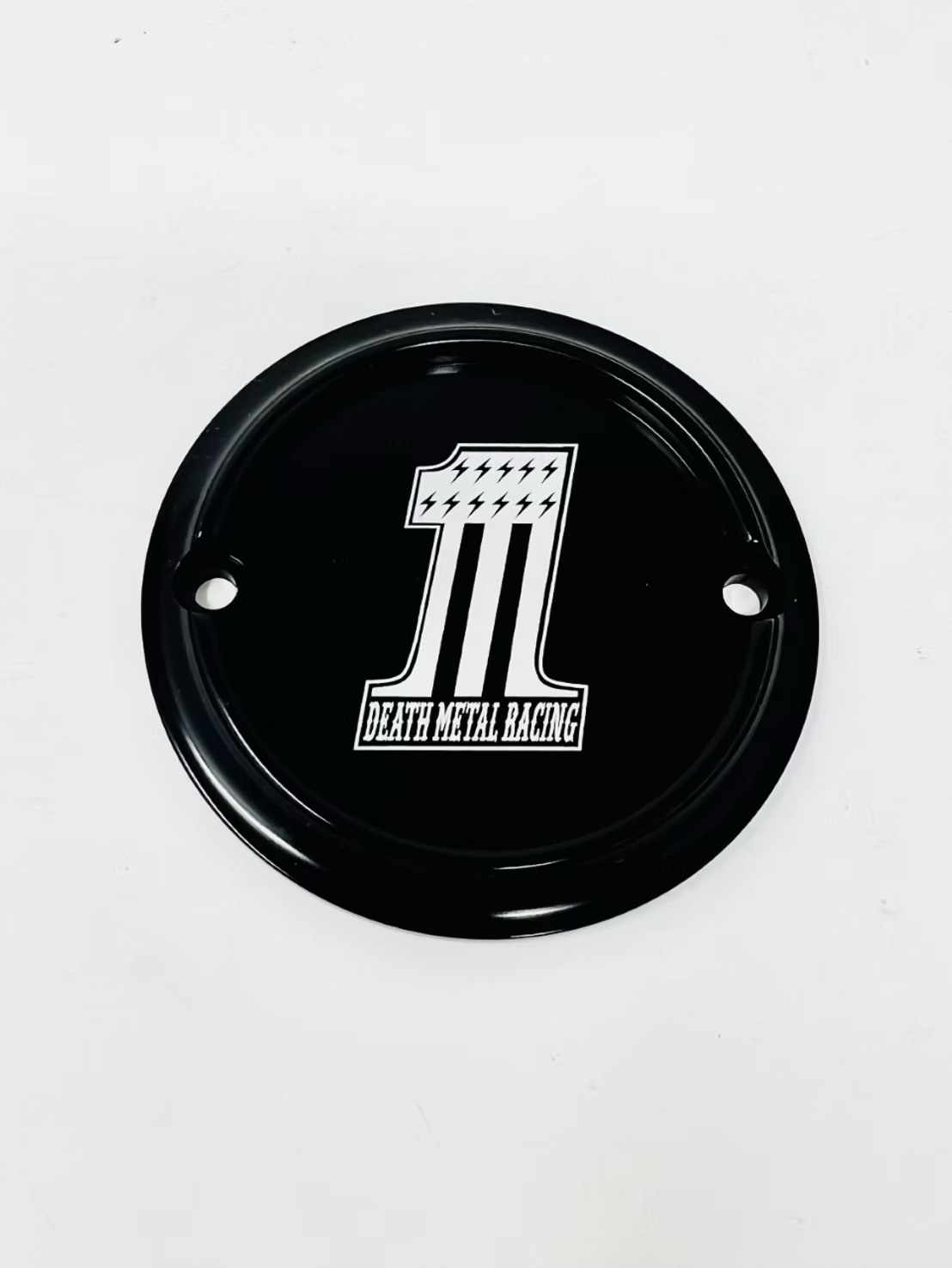 2 Holes Ignition Cover DMR #1, Black - Milwaukee 8