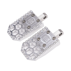 OG HoneyComp V3 Foot Pegs Foot Pegs Original Garage Moto Aluminium Finish Dyna/FXR/XL & Bagger Passenger