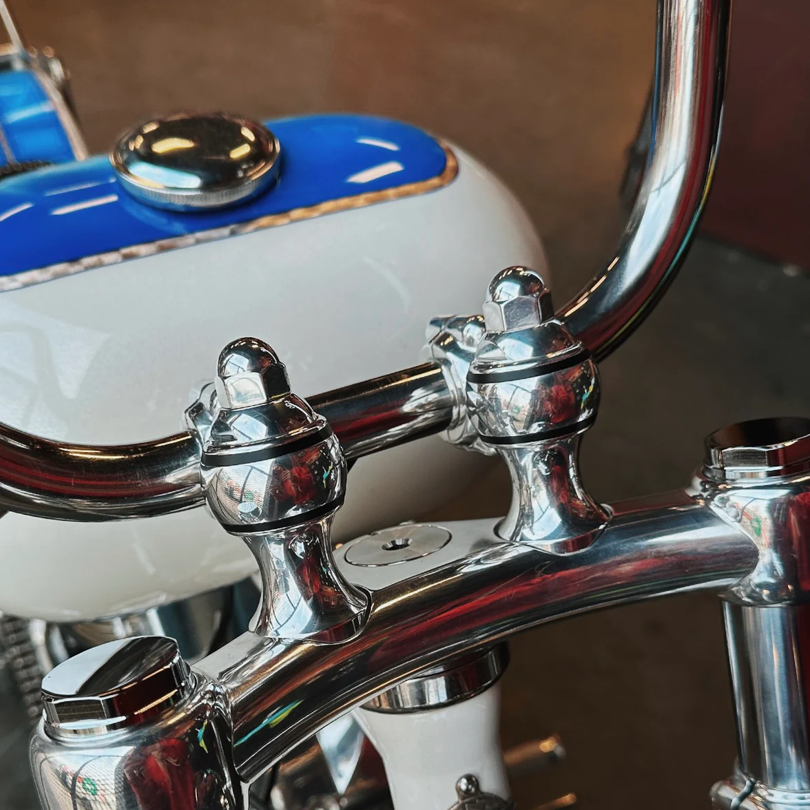 2" Throwback Risers, Polished Aluminum Risers Indian Larry Motorcycles