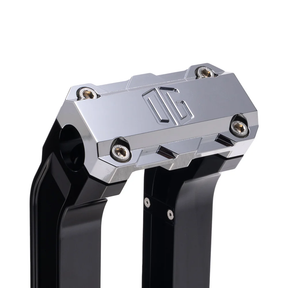OG 2" Straight Risers Risers Original Garage Moto Standard OG Top Clamp Black Chrome