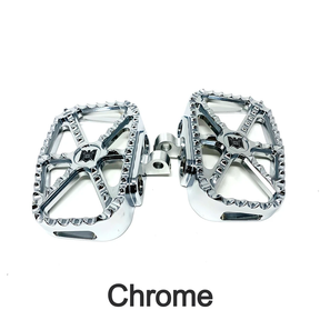 DMR Bear Trap Mini Boards, Chrome - Milwaukee 8 (Rear) Floorboards Death Metal Racing