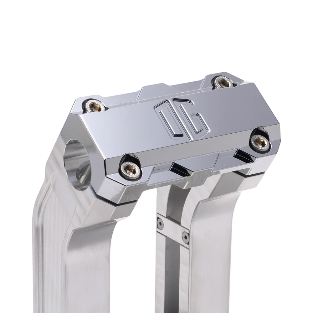 OG 2" Straight Risers Risers Original Garage Moto Standard OG Top Clamp Aluminium Finish Chrome