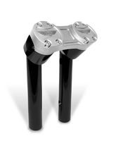 /// DISCONTINUED /// 8" Clubstyle PullBack Riser With 1" Clamping Area, Black & Silver Risers Heinz Bikes