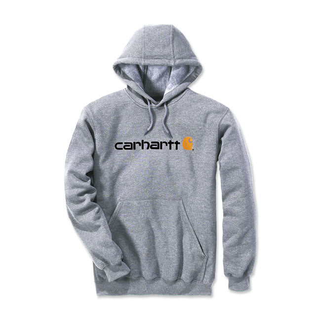 Signature Logo Hoodie, Heather Grey Hoodie Carhartt