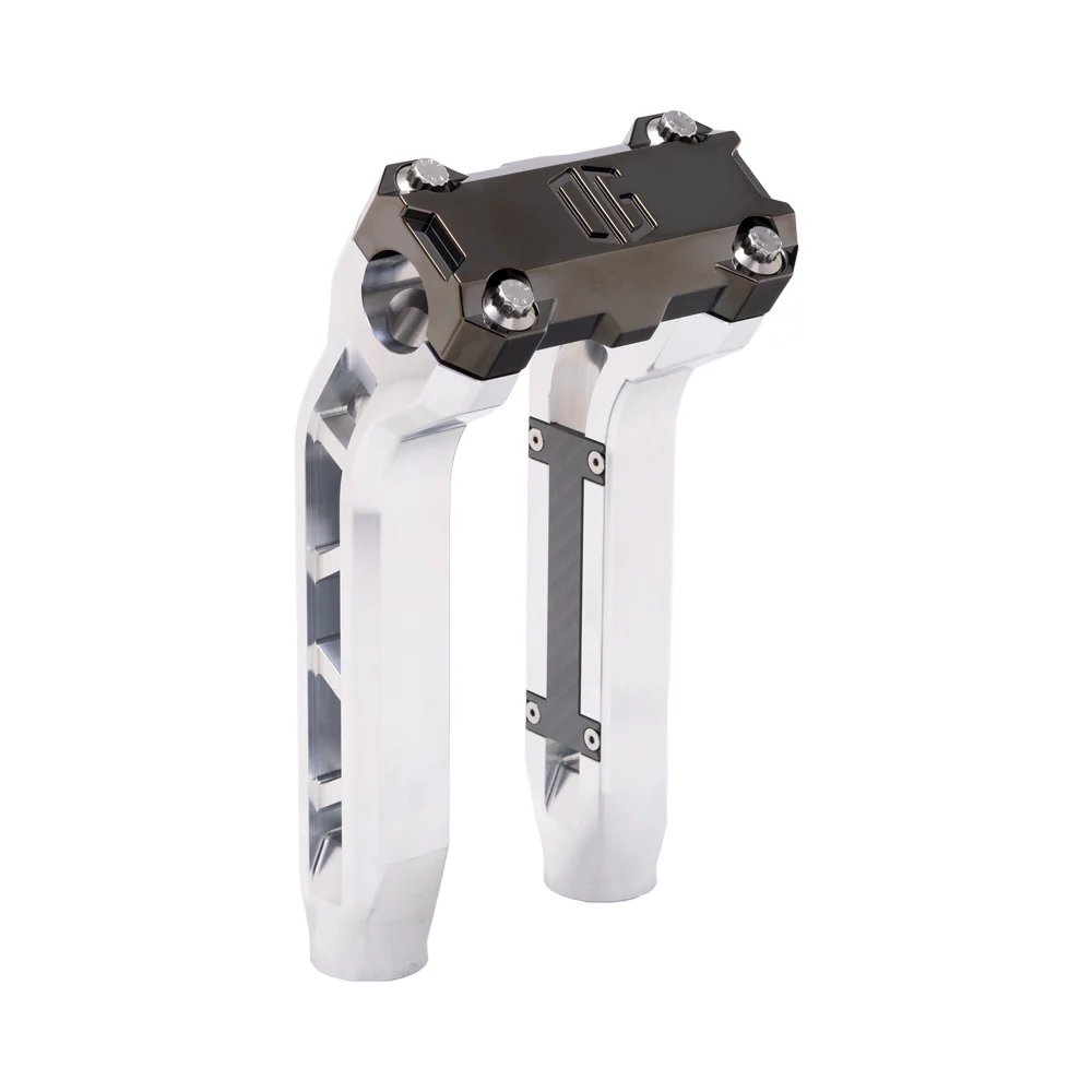 OG Performance 8.5" Pull Back Risers Risers Original Garage Moto OG Performance Top Clamp Aluminium Finish Black Chrome