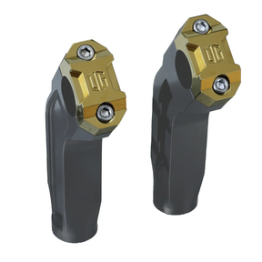 OG Dual Risers Top Clamps Top Clamp Original Garage Moto Gold Plating