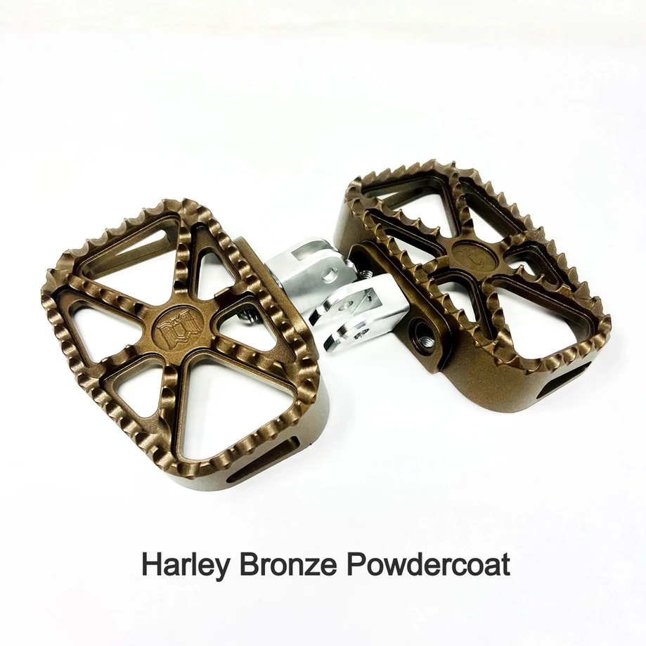 DMR Bear Trap Mini Boards, Bronze - Milwaukee 8 (Front) Floorboards Death Metal Racing