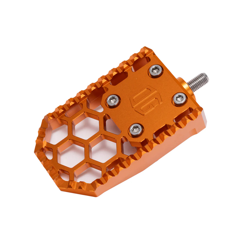 OG HoneyComp V3 Brake Pedal Kit - Indian Bagger Foot Pegs Original Garage Moto Orange