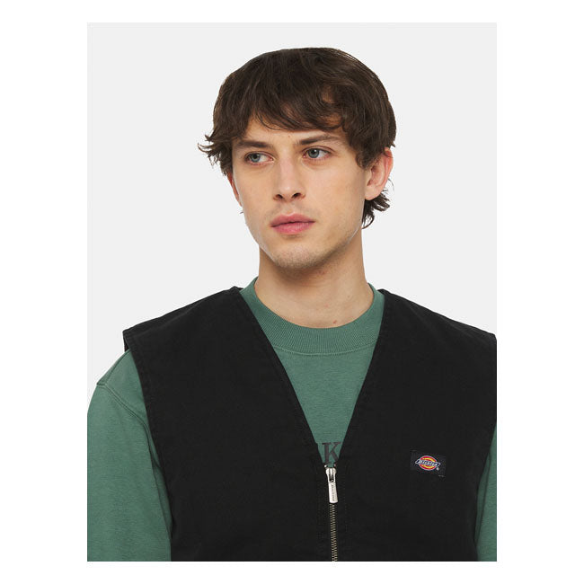 Duck Canvas Vest, Black Vest Dickies