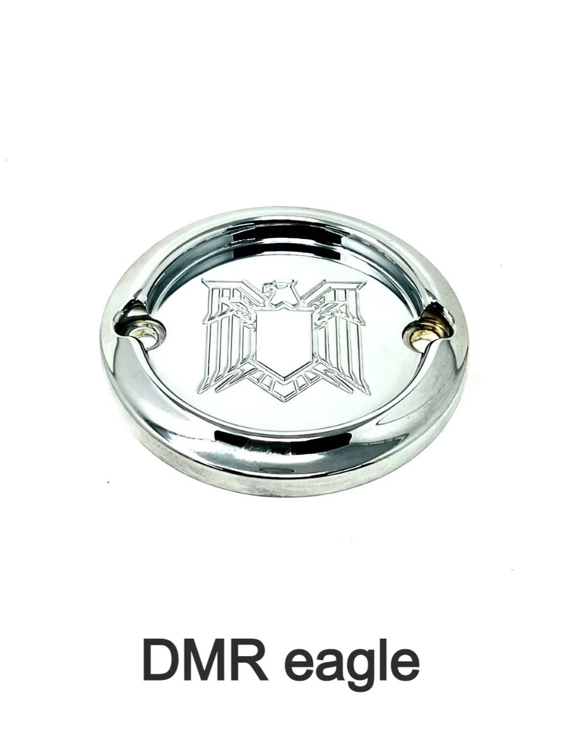 2 Holes Ignition Cover DMR Eagle, Chrome - Milwaukee 8 Timing Cover Death Metal Racing