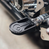 Question Everything Foot Pegs, Matt Black Foot Pegs Indian Larry Motorcycles