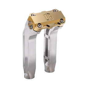 OG 8.5" Pull Back Risers Risers Original Garage Moto Standard OG Top Clamp Aluminium Finish Gold Plating