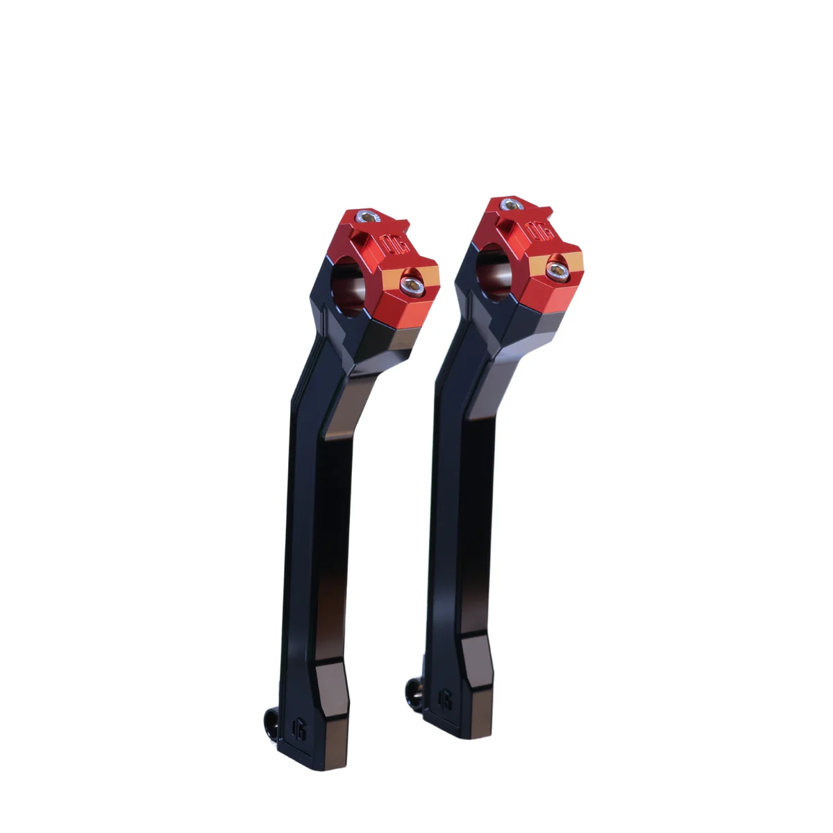 OG 9.5" Pull Back Risers - Pan America Risers Original Garage Moto Black Red