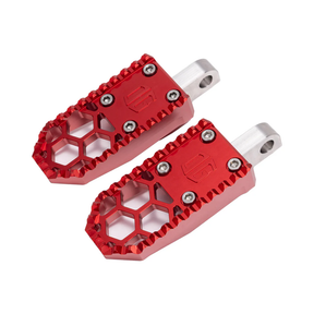 OG HoneyComp V3 Mini Foot Pegs Foot Pegs Original Garage Moto Red Dyna/FXR/XL & Bagger Passenger
