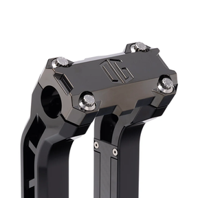 Og Performance 10.5" Pull Back Risers Original Garage Moto OG Performance Top Clamp Black Black Chrome