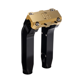 OG 8.5" Pull Back Risers Risers Original Garage Moto Standard OG Top Clamp Black Gold Plating