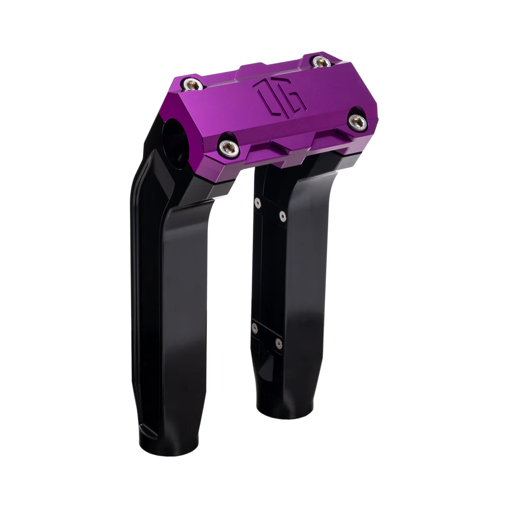 OG 8.5" Pull Back Risers Risers Original Garage Moto Standard OG Top Clamp Black Purple