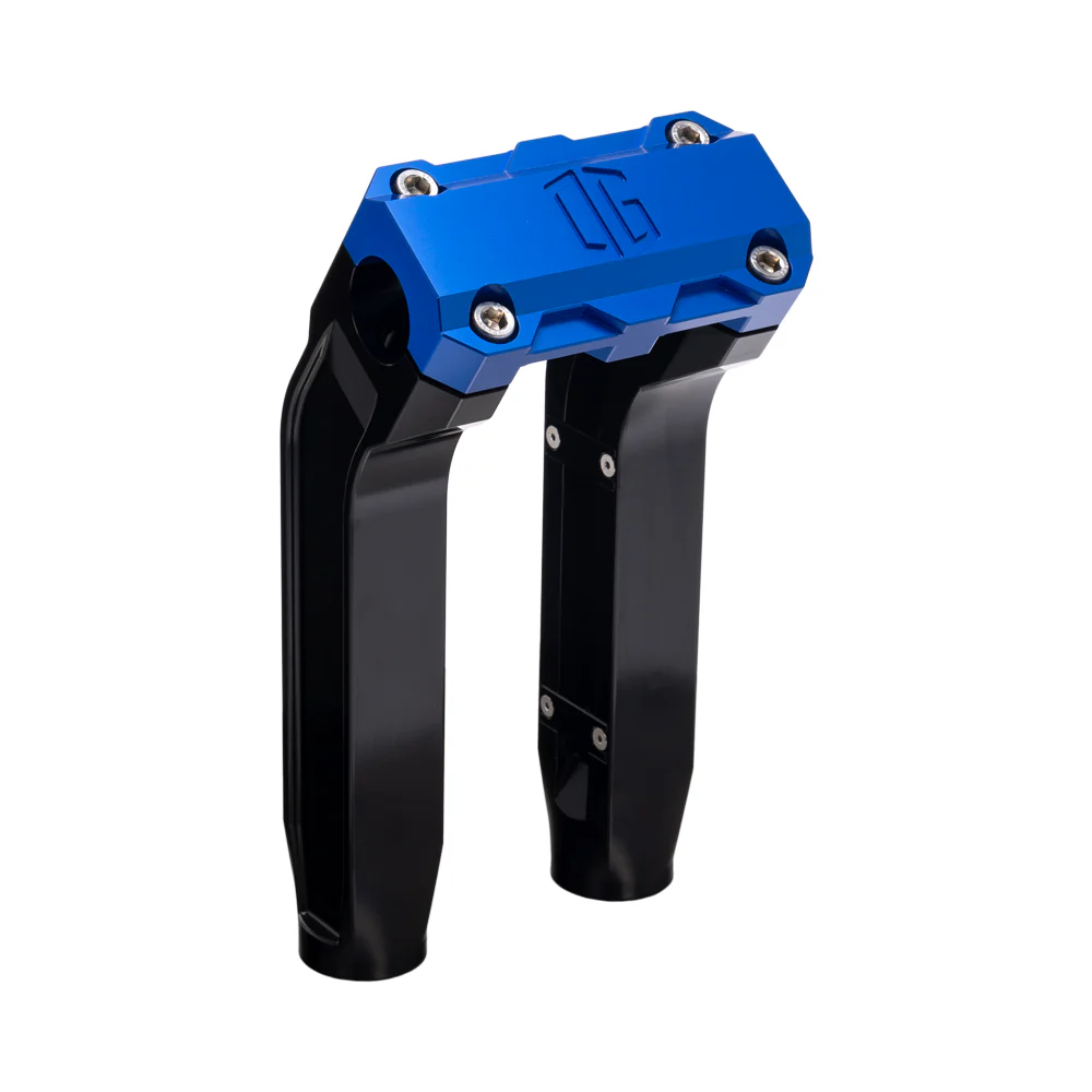 OG 8.5" Pull Back Risers Risers Original Garage Moto Standard OG Top Clamp Black Blue