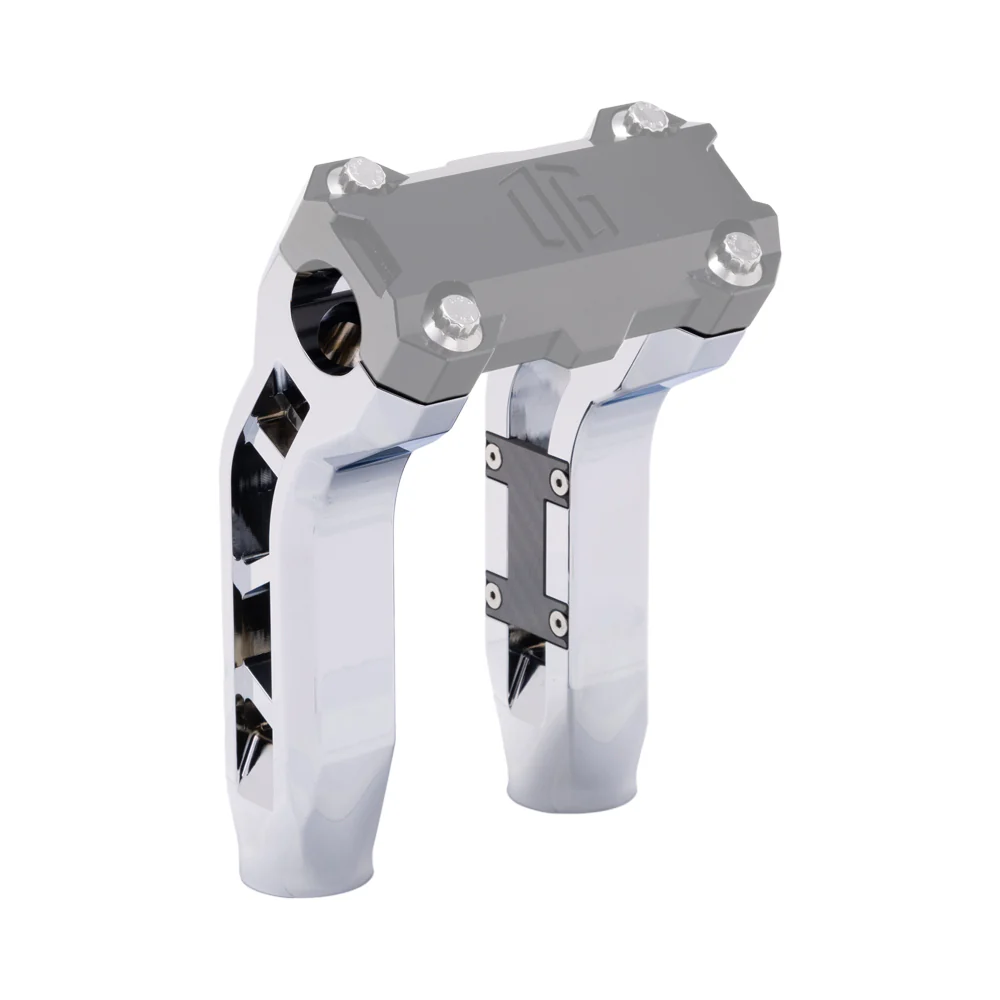 OG 6.5" Pull Back Riser Legs Riser Legs Original Garage Moto Chrome