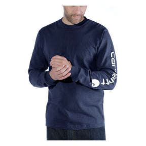 Sleeve Logo Long Sleeve, Navy T-Shirt Carhartt
