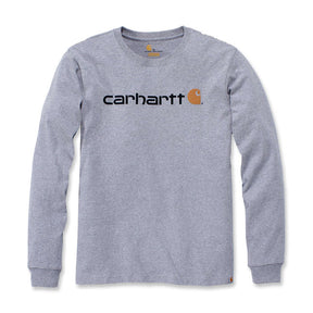 Logo Graphic Long Sleeve, Heather Gray T-Shirt Carhartt