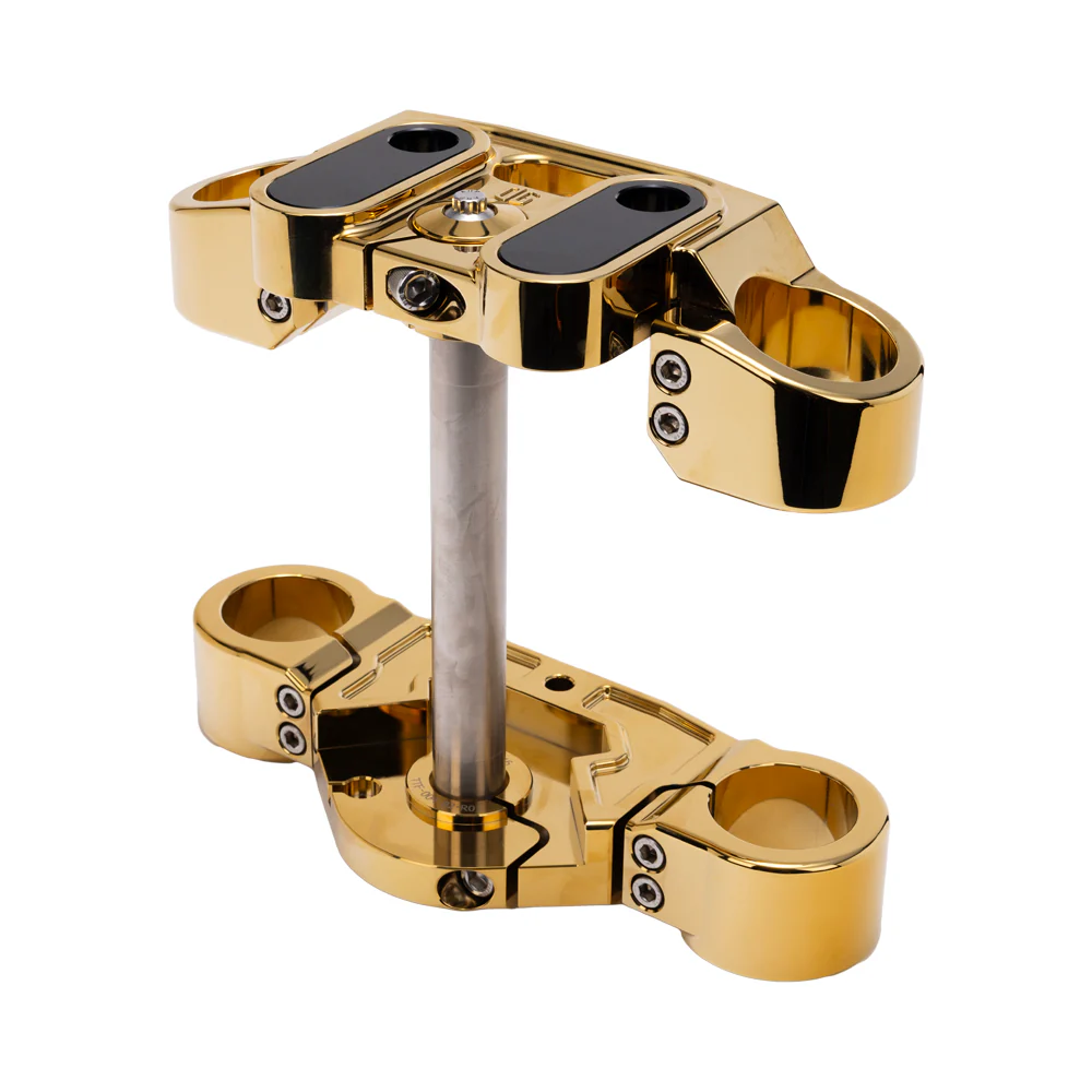 Og 2018 Up Softail 49mm Drop 1" Triple Trees Kit Original Garage Moto Gold Plating