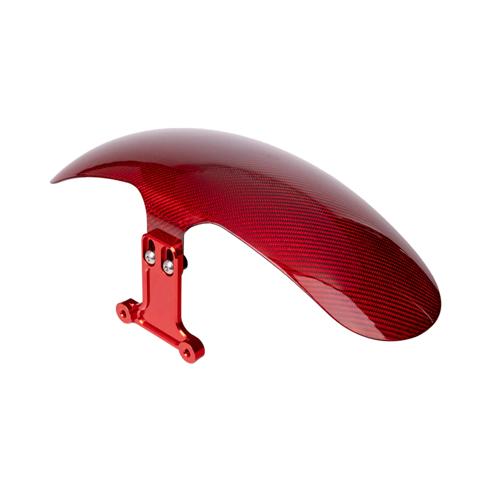 OG Bagger Shorty Carbon Fiber Fender Kit - 24+ Touring Front Fenders Original Garage Moto 2024 to present Red 3K Twill Red