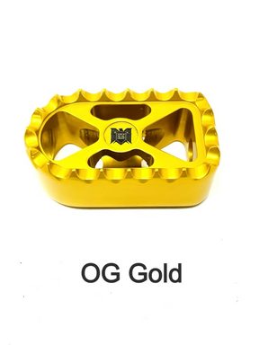 Bear Trap Shifter Toe Pegs, OG Gold Shifter Peg Death Metal Racing