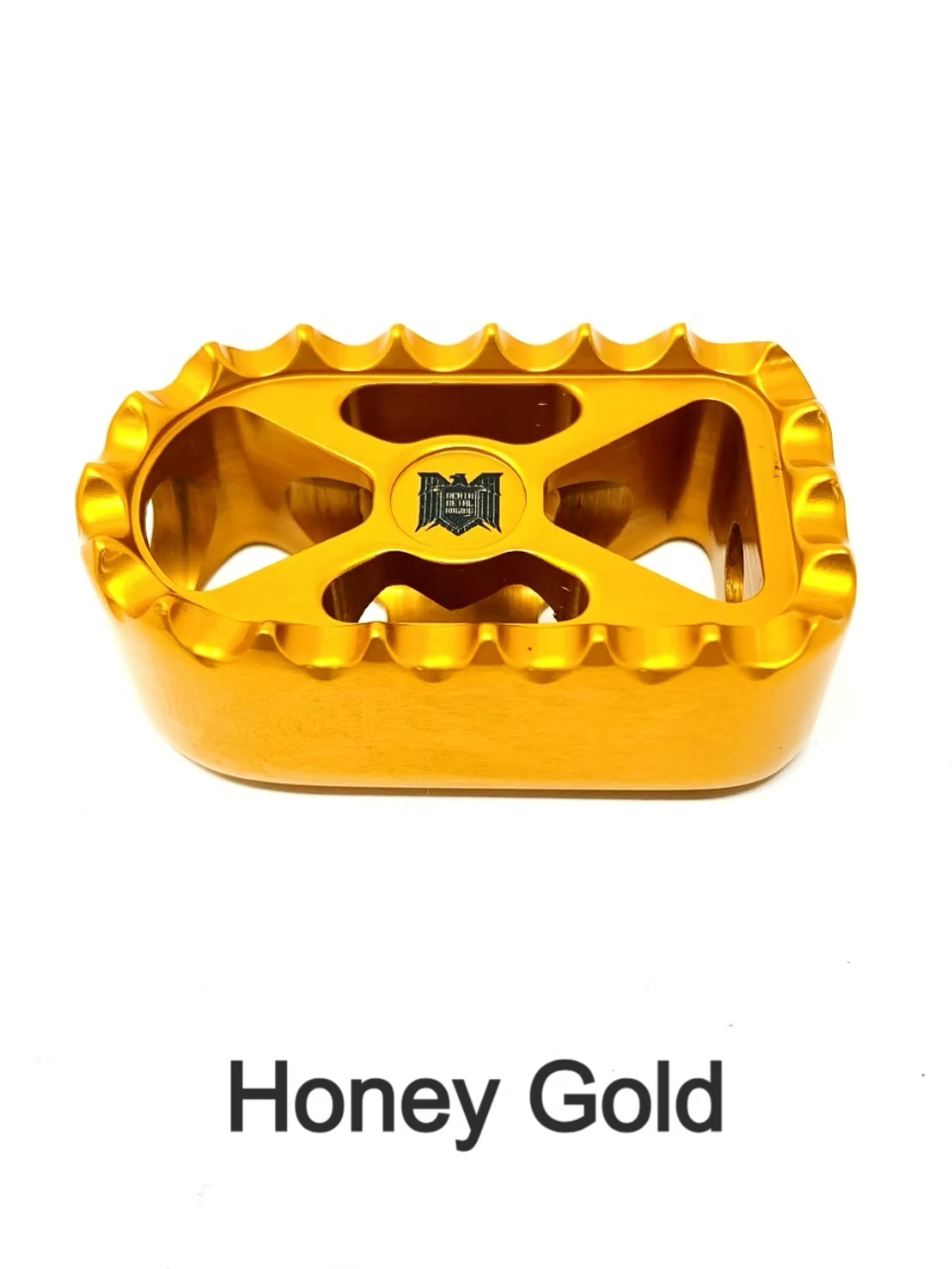 Bear Trap Shifter Toe Pegs, Honey Gold Shifter Peg Death Metal Racing