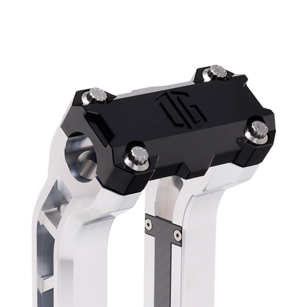 Og Performance 6.5" Pull Back Risers Original Garage Moto OG Performance Top Clamp Aluminium Finish Black