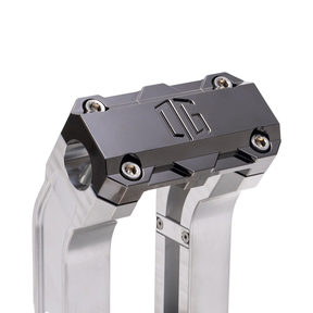 OG 2" Straight Risers Risers Original Garage Moto Standard OG Top Clamp Aluminium Finish Black Chrome