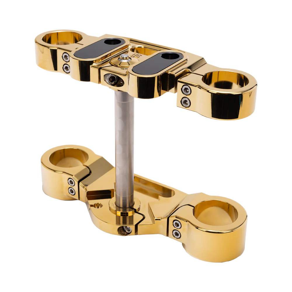 Og 2020 Up Softail Lowrider S & St Triple Trees Kit Original Garage Moto Gold Plating