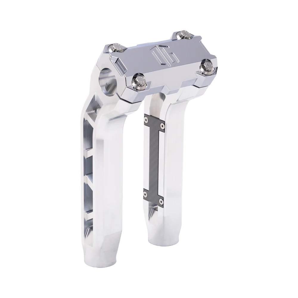 OG Performance 8.5" Pull Back Risers Risers Original Garage Moto OG Performance Top Clamp Aluminium Finish Chrome