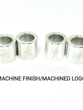 Lightning Bolt Pushrod Spring Covers, Machine Finish / Machined Logo Pushrod Covers Death Metal Racing