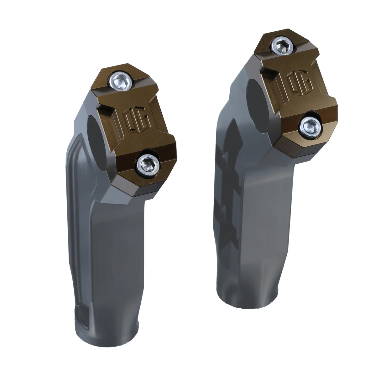 OG Dual Risers Top Clamps Top Clamp Original Garage Moto Bronze