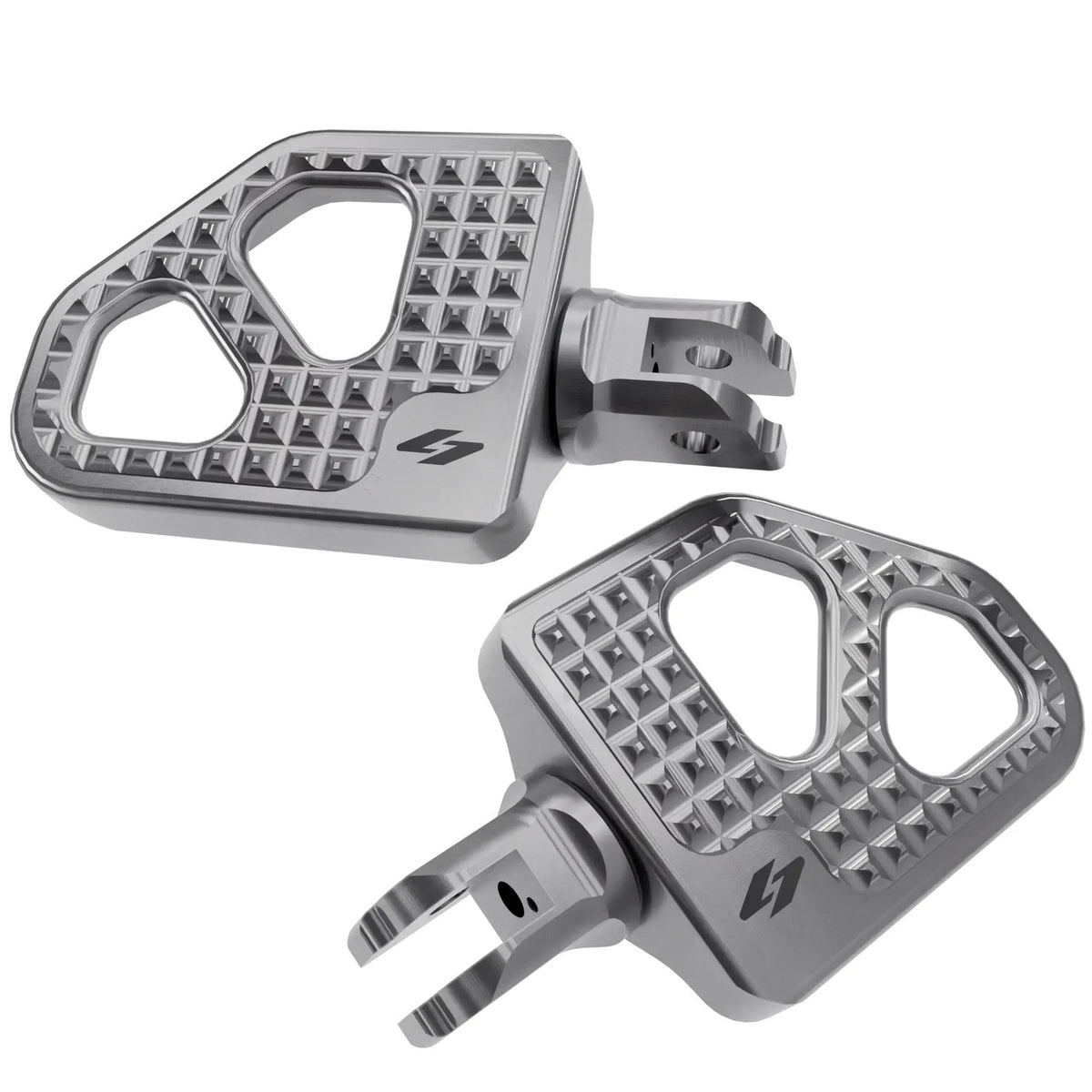 Max Lean Mini Boards, Machine Finish - 18+ Softail (Front) Foot Pegs Kraus Motor Co.