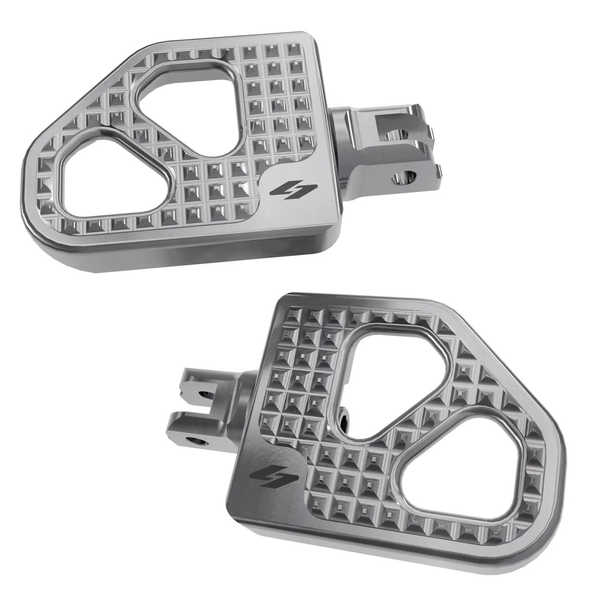 Max Lean Mini Boards, Machine Finish - 18+ Softail (Front) Foot Pegs Kraus Motor Co.