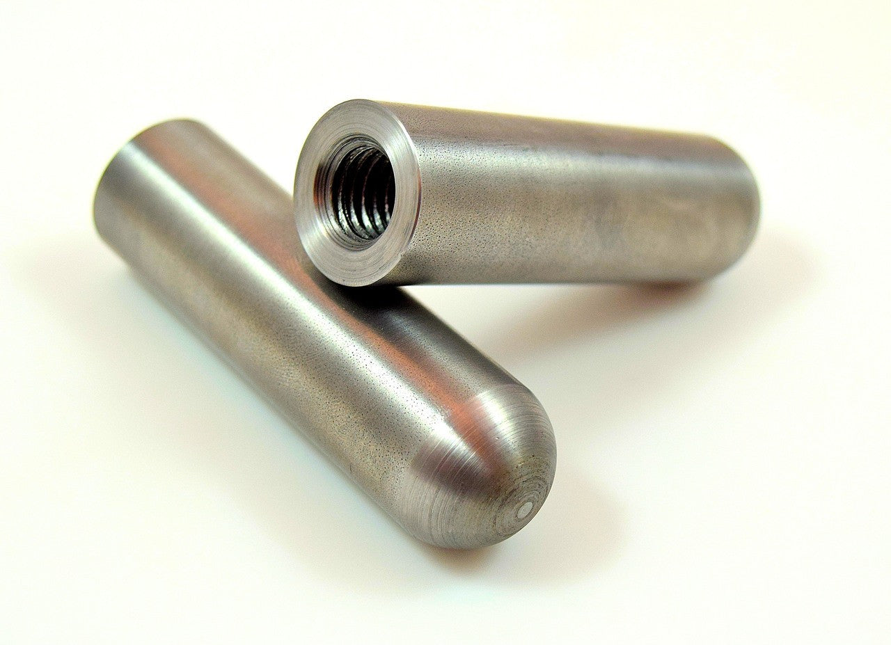 Bung King Weld-On Threaded Bullet, 1/2" x 13, 3" Long, Cold Rolled Steel Frame Fabrication Part Bung King