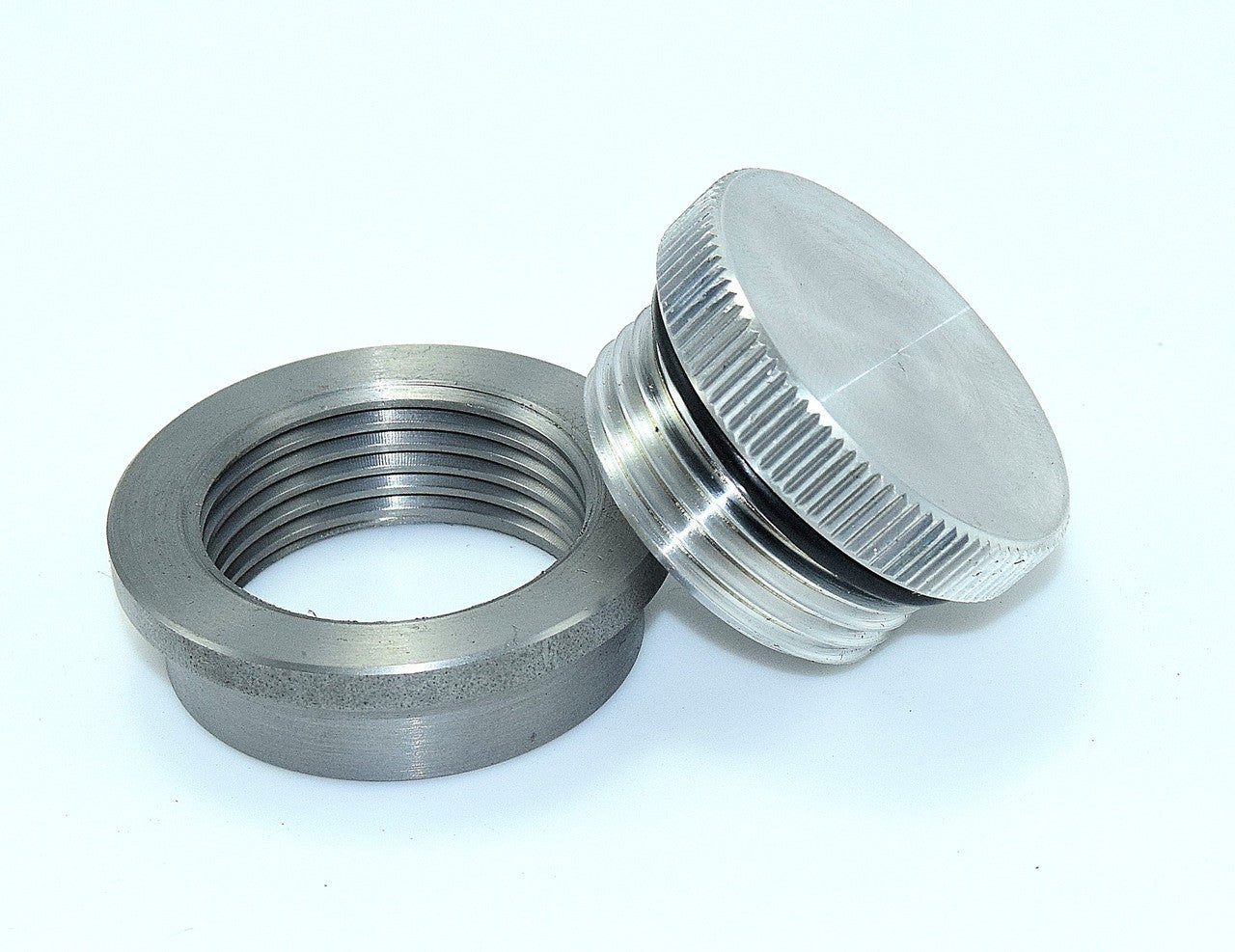 Bung King Non-Vented Filler Cap and Weld-In Bung Kit 1.25"-12, Aluminum Cap Gas Cap Bung King