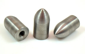 Bung King Pointed Weld-On Threaded Bullet, Blind Tapped, 1018 Mild Steel Frame Fabrication Part Bung King