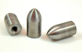 Bung King Pointed Weld-On Threaded Bullet, Blind Tapped, 1018 Mild Steel Frame Fabrication Part Bung King
