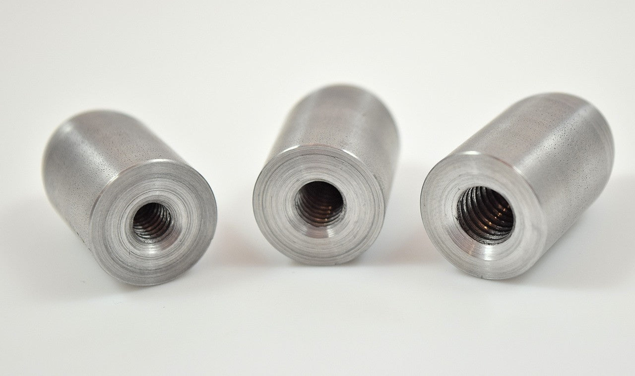 Bung King Pointed Weld-On Threaded Bullet, Blind Tapped, 1018 Mild Steel Frame Fabrication Part Bung King