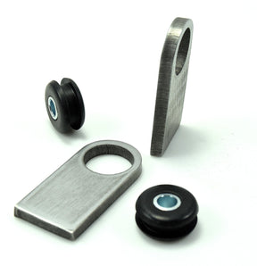 Bung King Universal Weld-On Rubber Tank Mount Tabs with Isolators Gas Tank Mount Kit & Hardware Bung King
