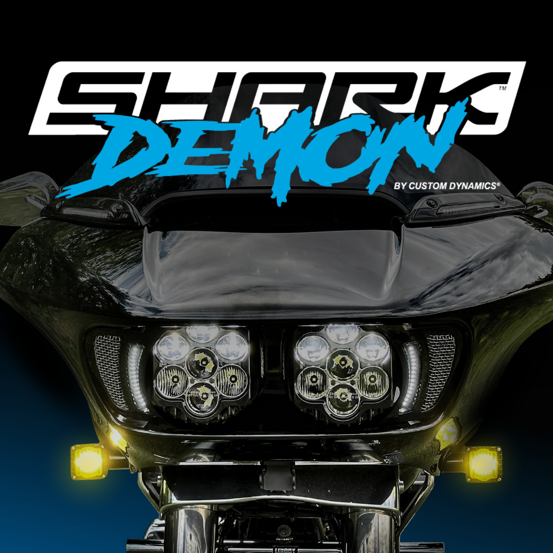 Shark Demon™ 2 Performance LED Headlight Kit - 14+ Road Glide Headlight Custom Dynamics