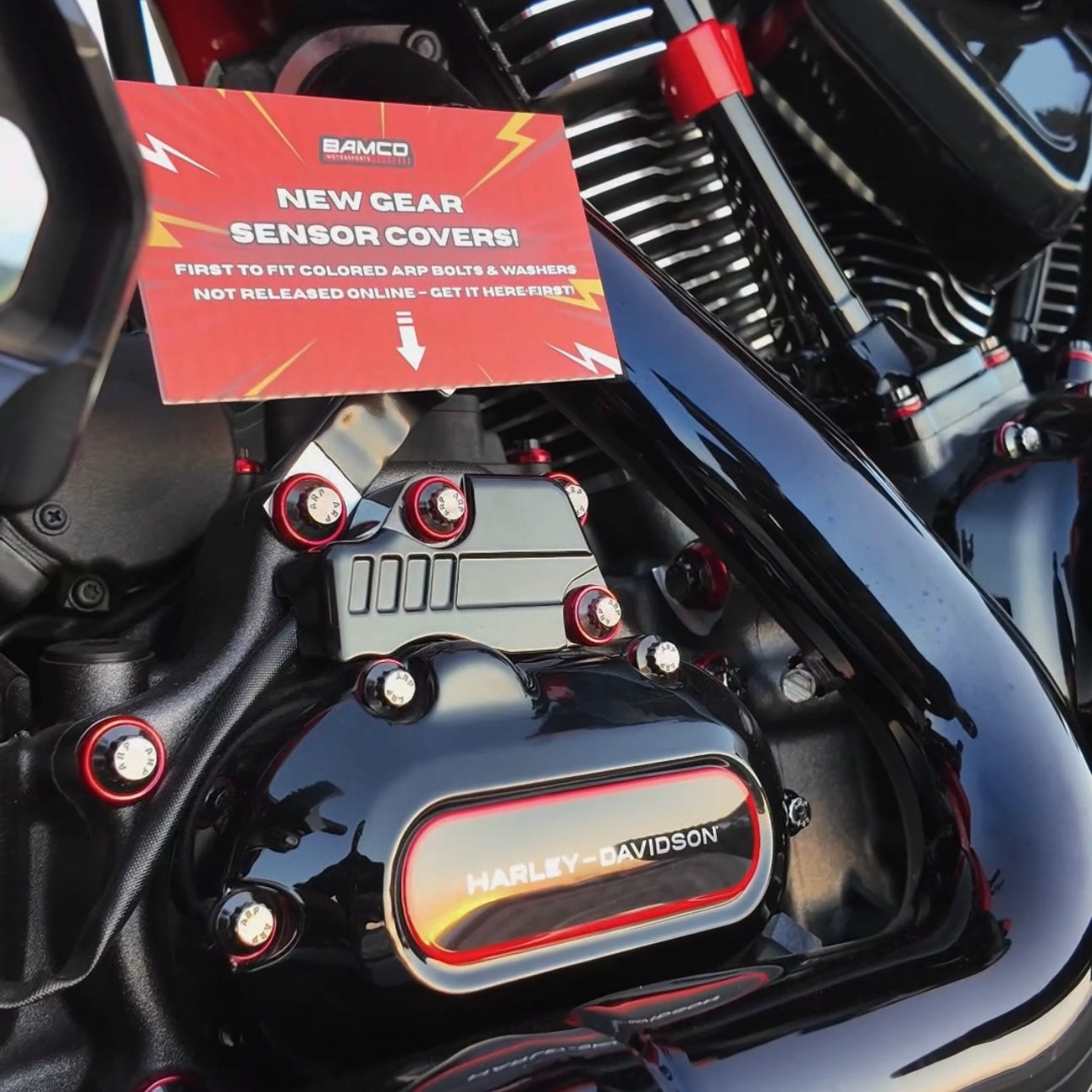Bamco Motorsports Gear Position Sensor Cover with ARP Bolts - 23.5+ Milwaukee-Eight Bagger & 2025+ Softail Transmission Case & Cover Bamco Motorsports